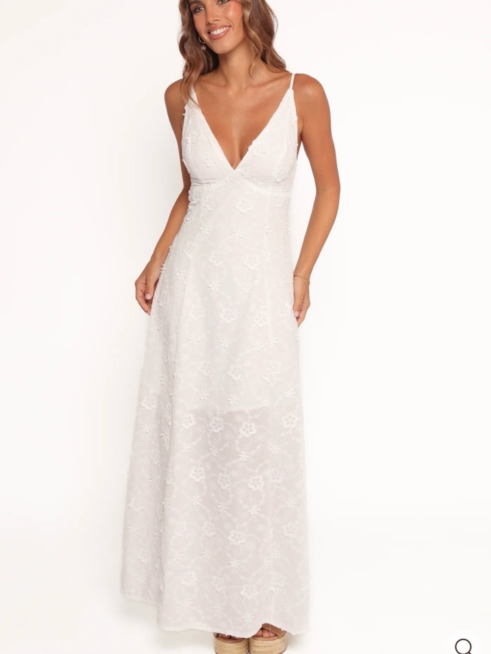 Petal & Pup White Lace Maxi Dress